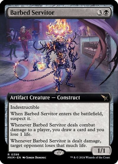 Barbed Servitor Extended Art Murders at Karlov Manor Magic card