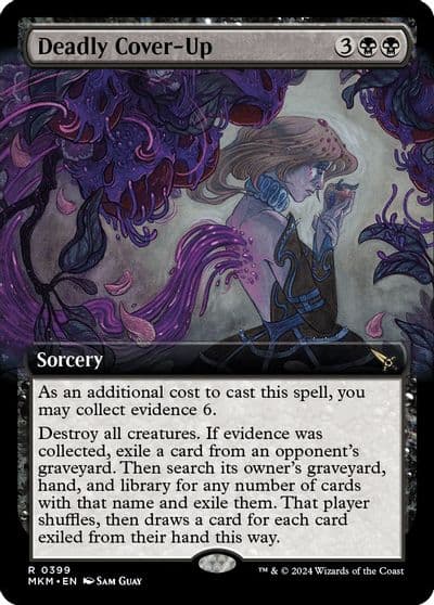 Deadly Cover Up Extended Art Murders at Karlov Manor Magic card