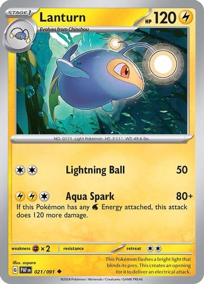 Lanturn SV: Paldean Fates Pokemon card