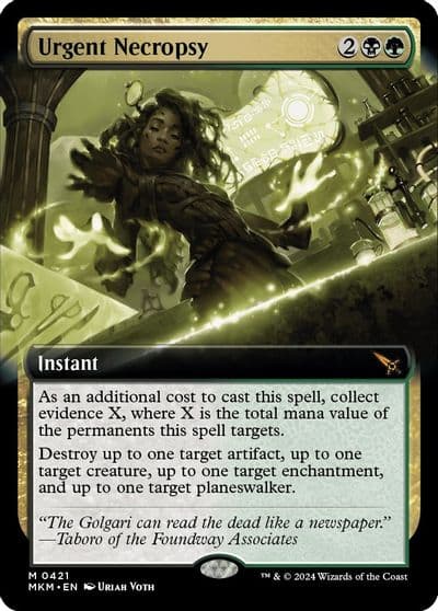 Urgent Necropsy Extended Art Murders at Karlov Manor Magic card