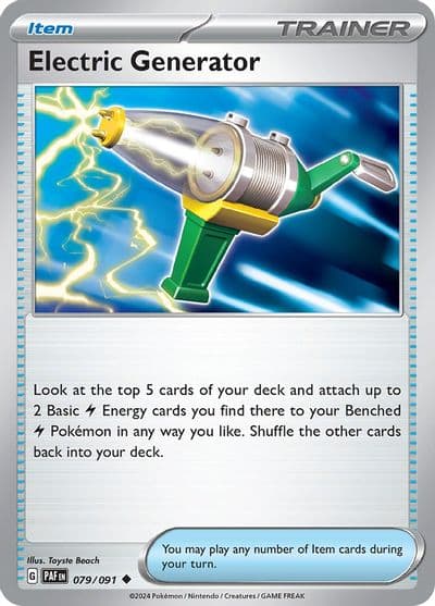 Electric Generator SV: Paldean Fates Pokemon card