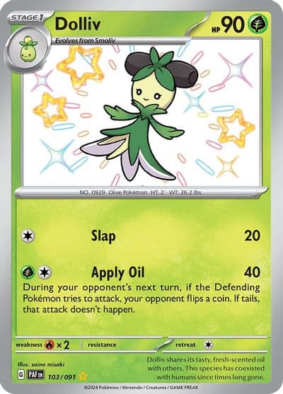 Dolliv SV: Paldean Fates Pokemon card