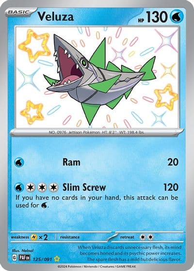 Veluza SV: Paldean Fates Pokemon card