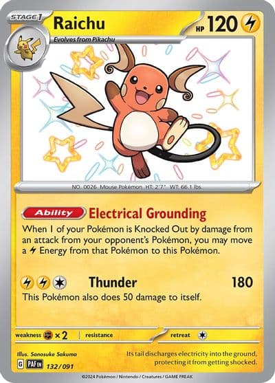 Raichu SV: Paldean Fates Pokemon card