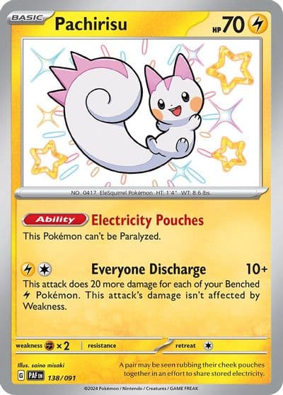 Pachirisu SV: Paldean Fates Pokemon card