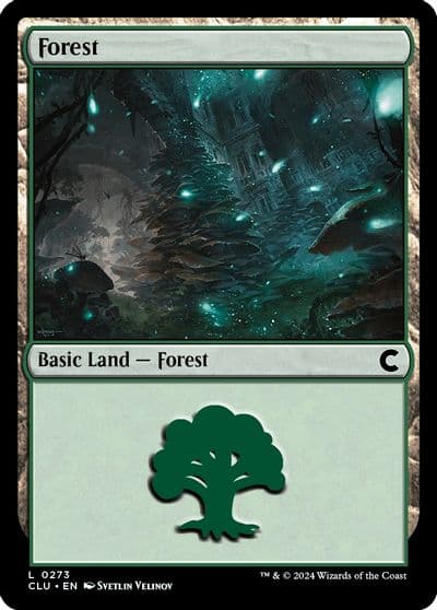 Forest 0273 Ravnica: Clue Edition Magic card