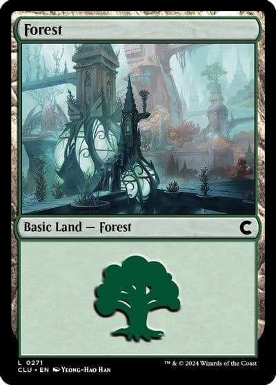Forest 0271 Ravnica: Clue Edition Magic card