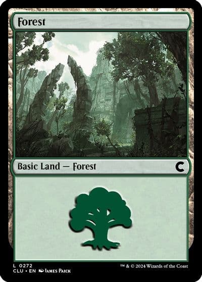 Forest 0272 Ravnica: Clue Edition Magic card