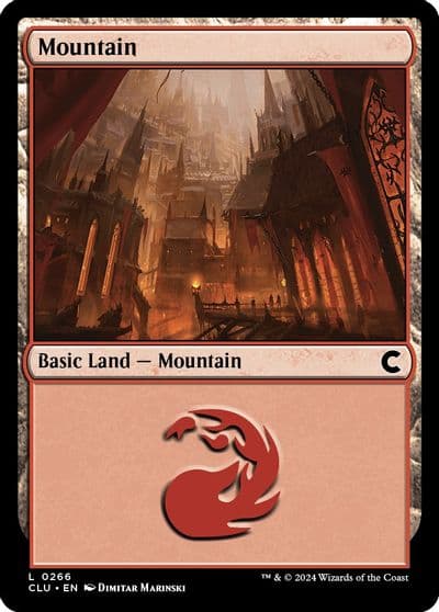 Mountain 0266 Ravnica: Clue Edition Magic card