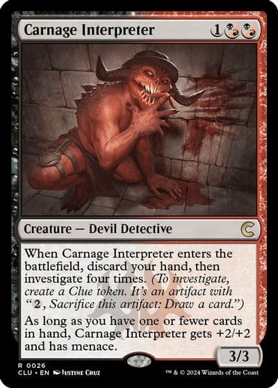 Carnage Interpreter Ravnica: Clue Edition Magic card