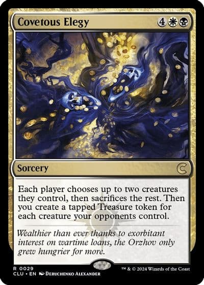Covetous Elegy Ravnica: Clue Edition Magic card