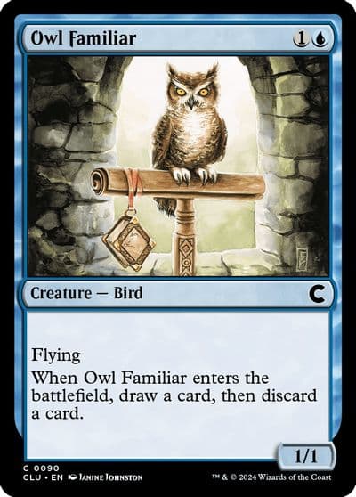 Owl Familiar Ravnica: Clue Edition Magic card