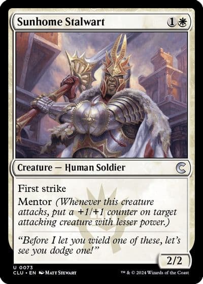 Sunhome Stalwart Ravnica: Clue Edition Magic card