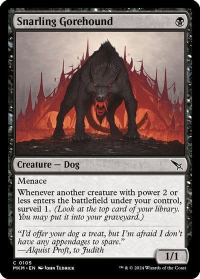 Snarling Gorehound Murders at Karlov Manor Magic card