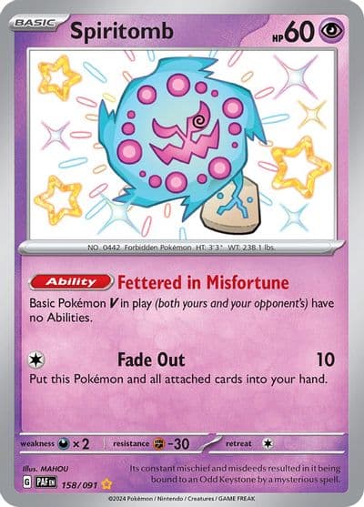 Spiritomb SV: Paldean Fates Pokemon card