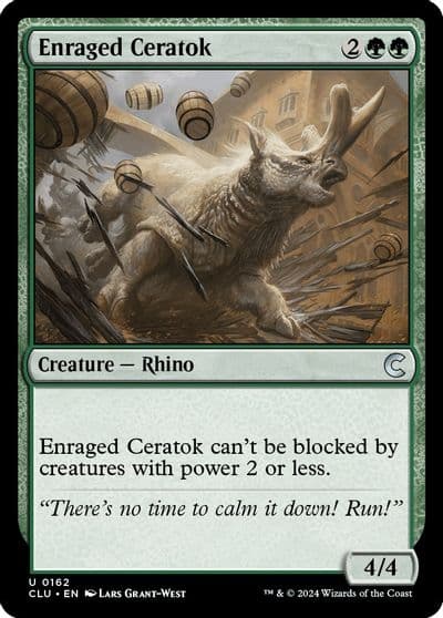 Enraged Ceratok Ravnica: Clue Edition Magic card