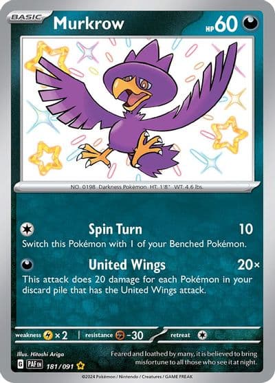 Murkrow SV: Paldean Fates Pokemon card