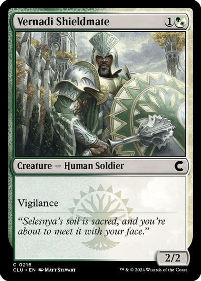 Vernadi Shieldmate Ravnica: Clue Edition Magic card