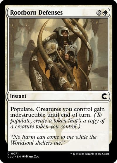 Rootborn Defenses Ravnica: Clue Edition Magic card