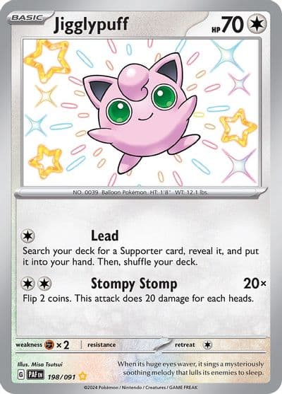 Jigglypuff SV: Paldean Fates Pokemon card