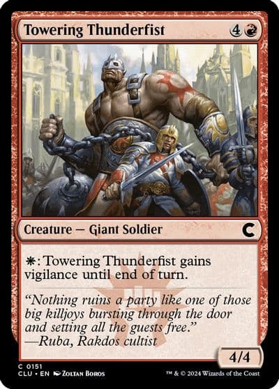 Towering Thunderfist Ravnica: Clue Edition Magic card