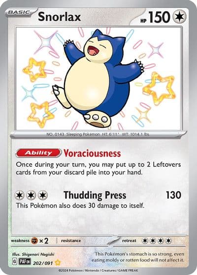 Snorlax SV: Paldean Fates Pokemon card