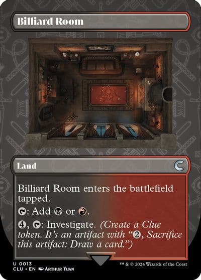Billiard Room Borderless Ravnica: Clue Edition Magic card