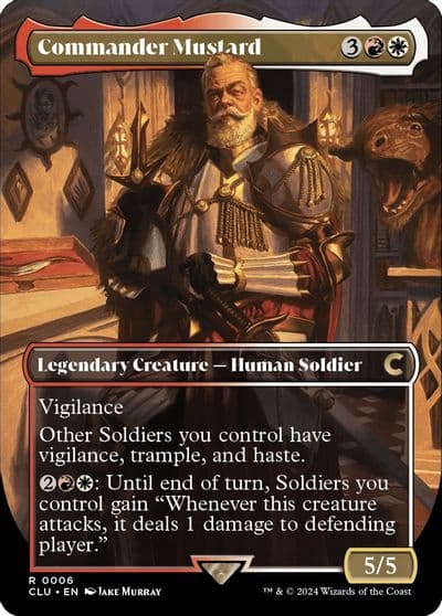 Commander Mustard Borderless Ravnica: Clue Edition Magic card
