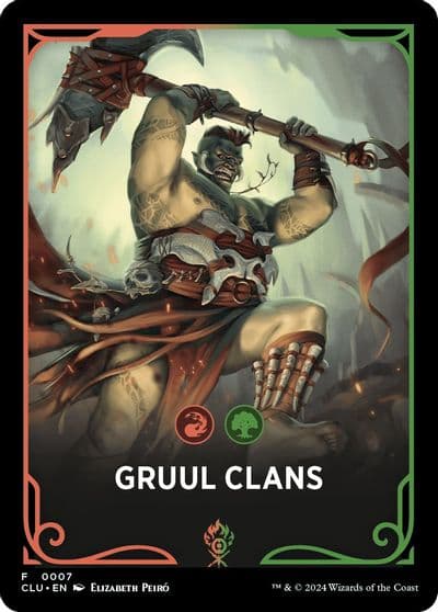 Gruul Clans Theme Card Ravnica: Clue Edition Magic card