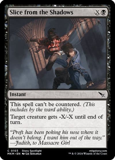 Slice from the Shadows Murders at Karlov Manor Magic card