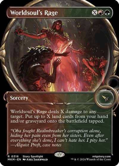 Worldsouls Rage Showcase Murders at Karlov Manor Magic card