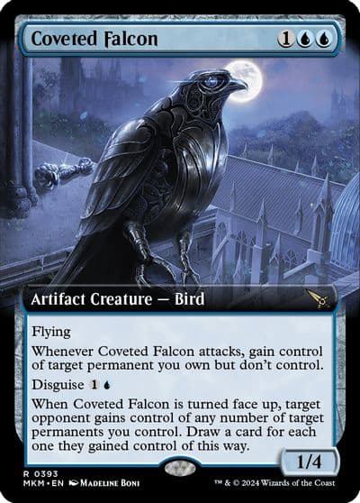 Coveted Falcon Extended Art Murders at Karlov Manor Magic card