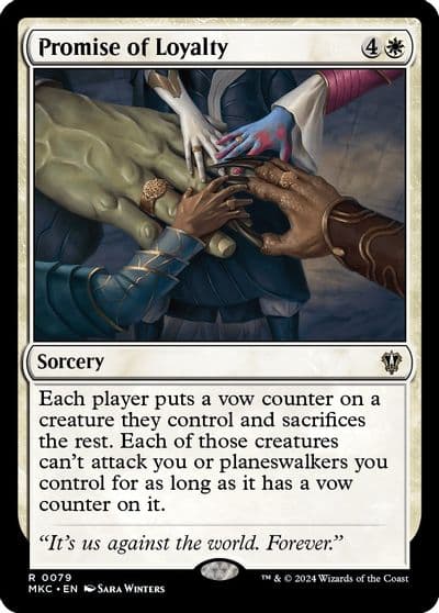 Promise of Loyalty Commander: Murders at Karlov Manor Magic card