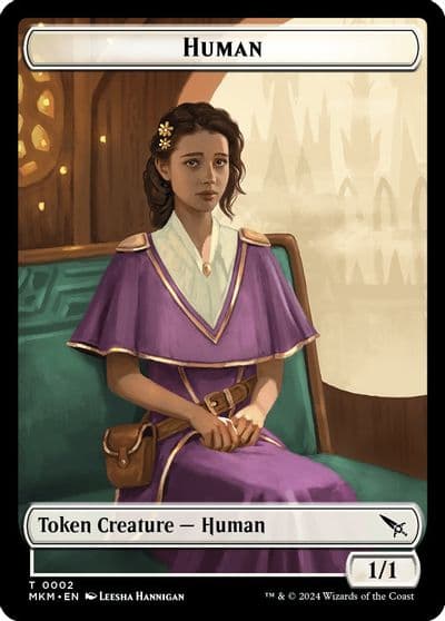 Human Soldier Double Sided Token Commander: Murders at Karlov Manor Magic card