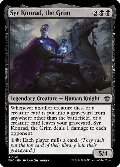 Syr Konrad the Grim Commander: Murders at Karlov Manor Magic card