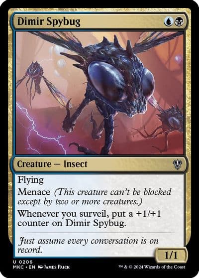 Dimir Spybug Commander: Murders at Karlov Manor Magic card