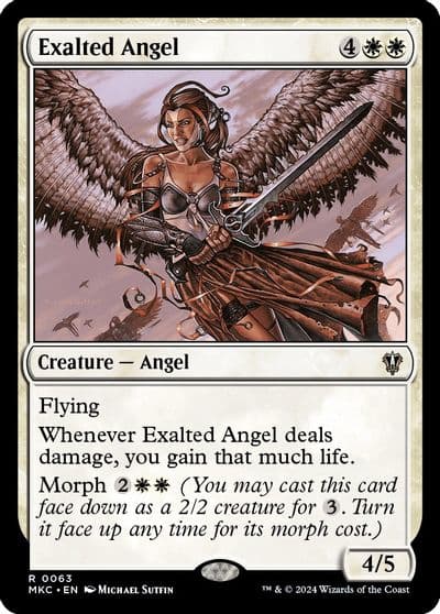 Exalted Angel Commander: Murders at Karlov Manor Magic card