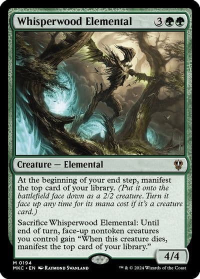 Whisperwood Elemental Commander: Murders at Karlov Manor Magic card