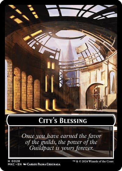 Citys Blessing Zombie Double Sided Token Commander: Murders at Karlov Manor Magic card