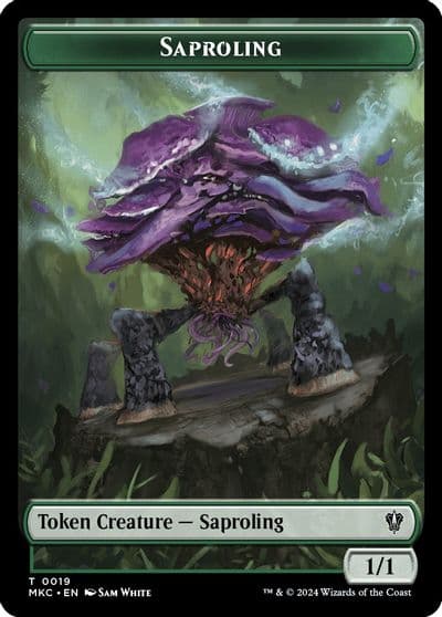 Saproling Manifest Double Sided Token Commander: Murders at Karlov Manor Magic card