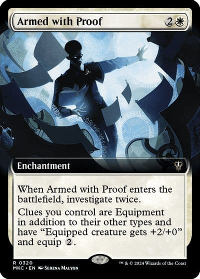 Armed with Proof Extended Art Commander: Murders at Karlov Manor Magic card