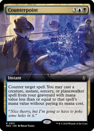 Counterpoint Extended Art Commander: Murders at Karlov Manor Magic card
