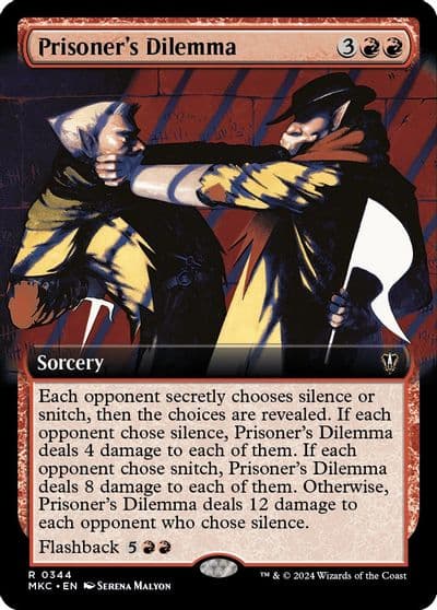 Prisoners Dilemma Extended Art Commander: Murders at Karlov Manor Magic card