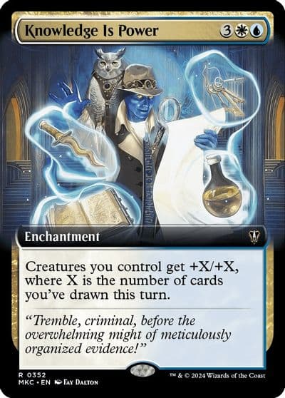 Knowledge is Power Extended Art Commander: Murders at Karlov Manor Magic card