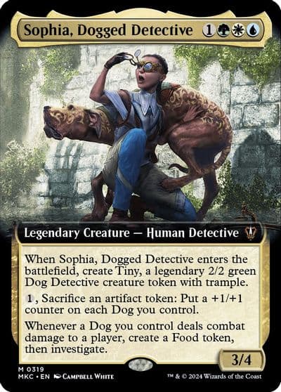 Sophia Dogged Detective Extended Art Commander: Murders at Karlov Manor Magic card