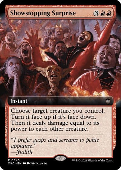 Showstopping Surprise Extended Art Commander: Murders at Karlov Manor Magic card