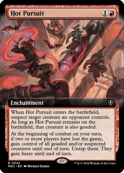 Hot Pursuit Extended Art Commander: Murders at Karlov Manor Magic card