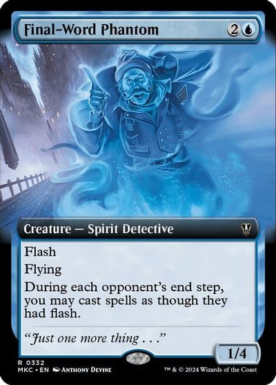 Final Word Phantom Extended Art Commander: Murders at Karlov Manor Magic card