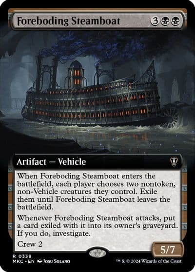 Foreboding Steamboat Extended Art Commander: Murders at Karlov Manor Magic card