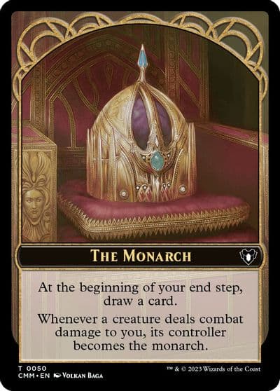 The Monarch Dwarf Berserker Double Sided Token Commander Masters Magic card